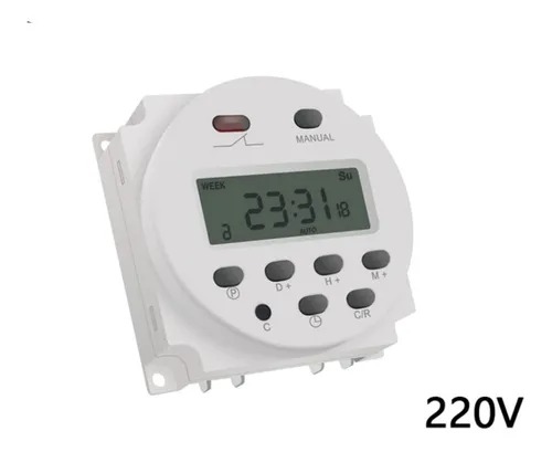 Temporizador digital multifunción con controlador de temperatura, toma de  corriente de 16A y 220 W, enchufe europeo de 3680 V - AliExpress